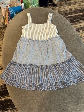 Rails mixed chambray tiered dress